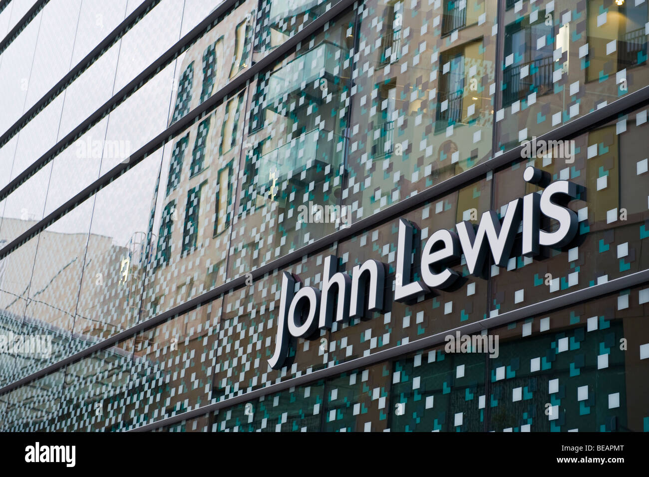 Exterior of new John Lewis department store in city centre of Cardiff