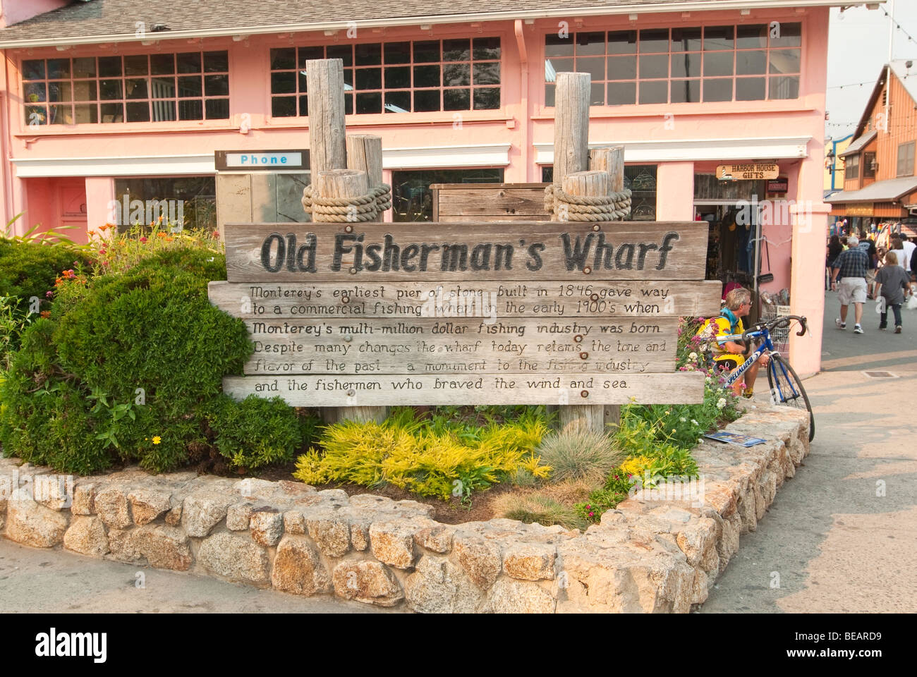 The Old Fisherman's Wharf at Monterey Bay, California Stock Photo