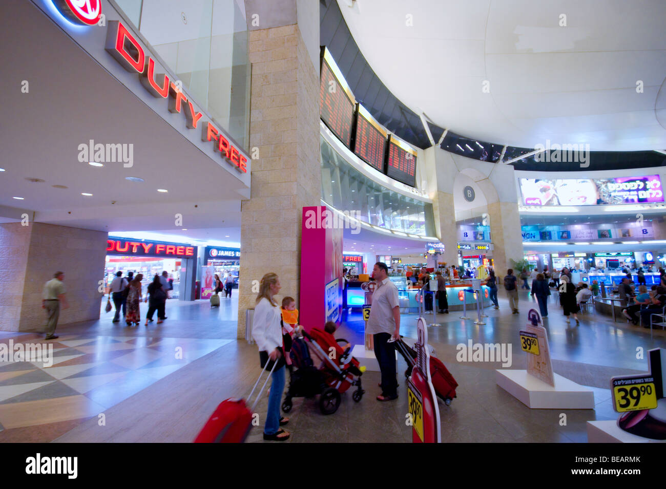 Israel. The Duty Free and departure area, terminal three, Ben-Gurion (TLV) airport, Lod. Stock Photo