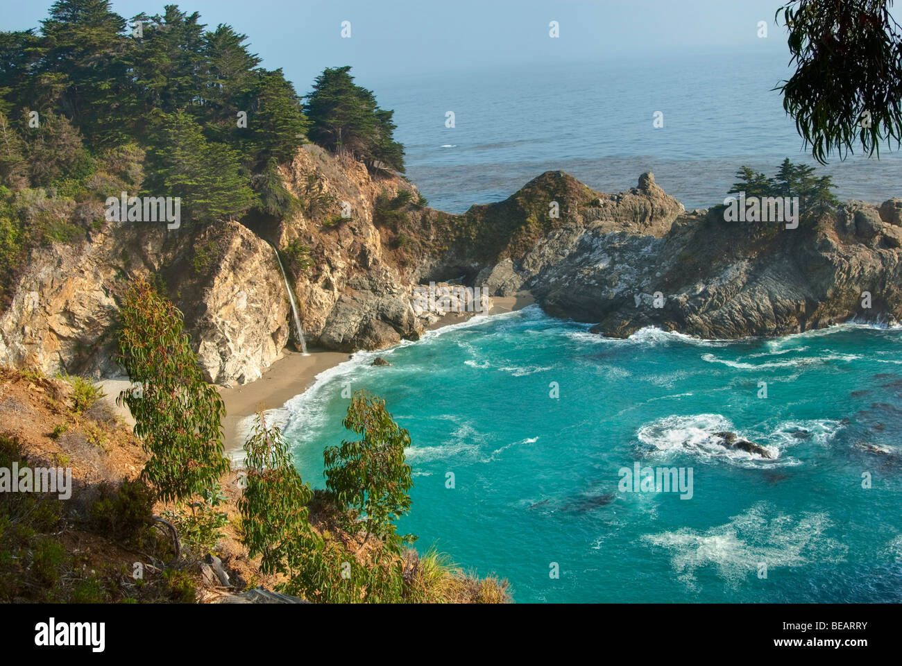 McWay Falls along the Big Sur Coast. Stock Photo