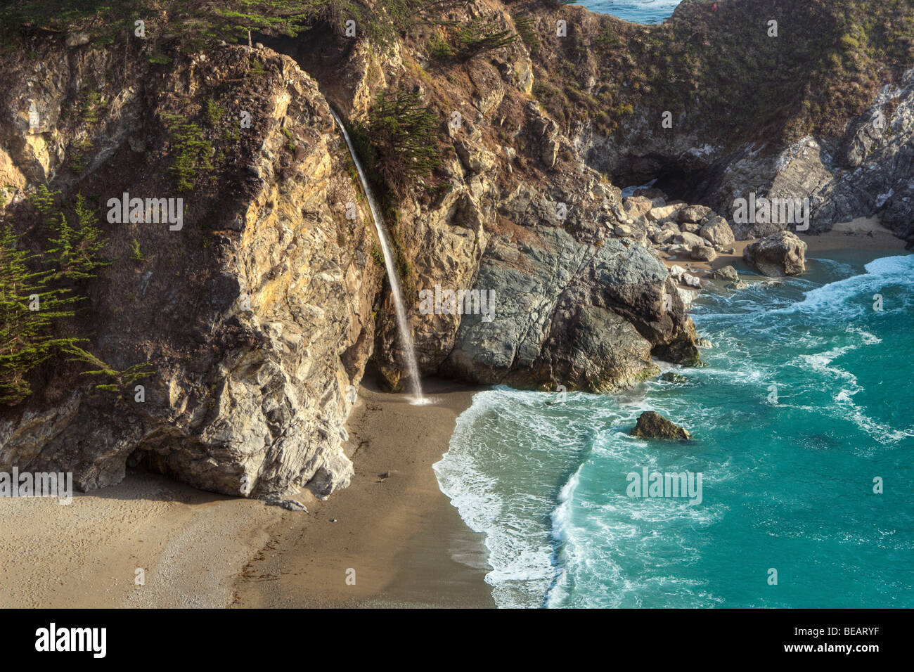 McWay Falls along the Big Sur Coast. Stock Photo