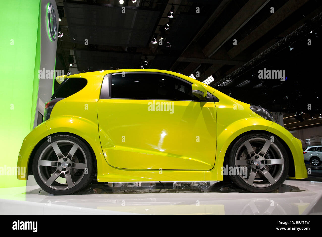 The Toyota IQ concept at a European motor show Stock Photo