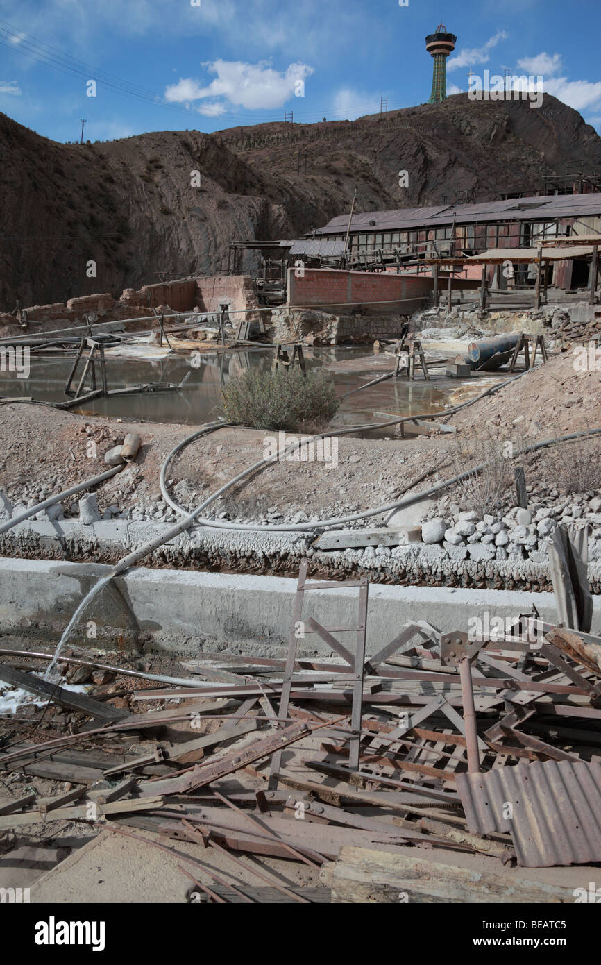 Tin mine workings on outskirts of Potosi , Bolivia Stock Photo