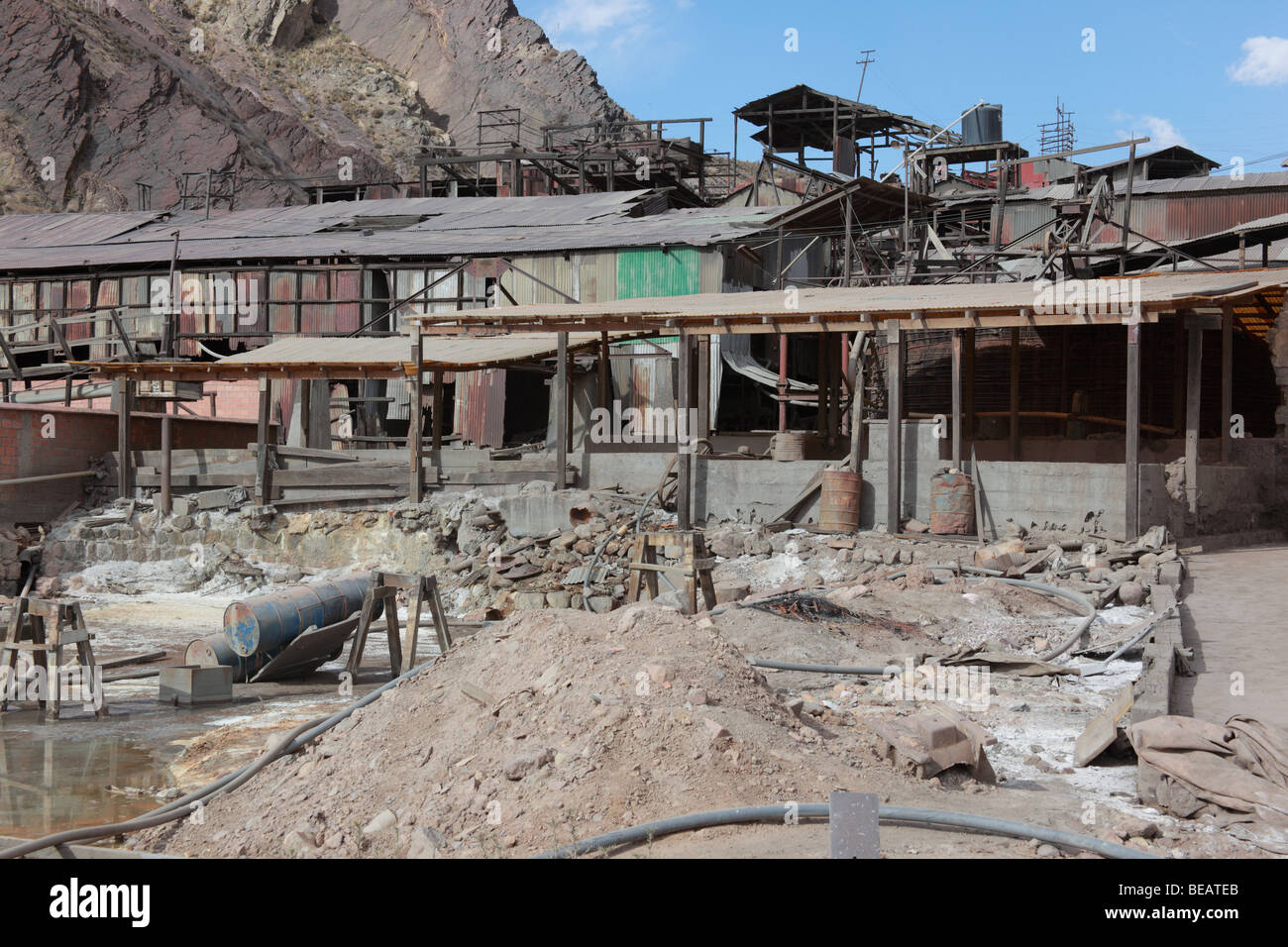 Tin mine workings on outskirts of Potosi , Bolivia Stock Photo