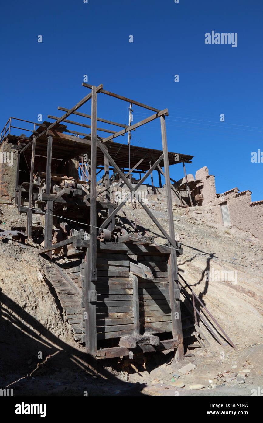 Old abandoned tin mine workings on outskirts of Potosi , Bolivia Stock Photo