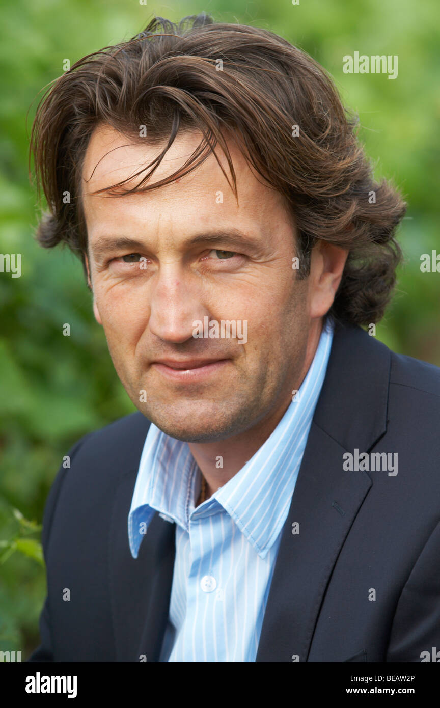 Christophe Dussutour, manager, winemaker chateau trottevieille saint emilion bordeaux france Stock Photo
