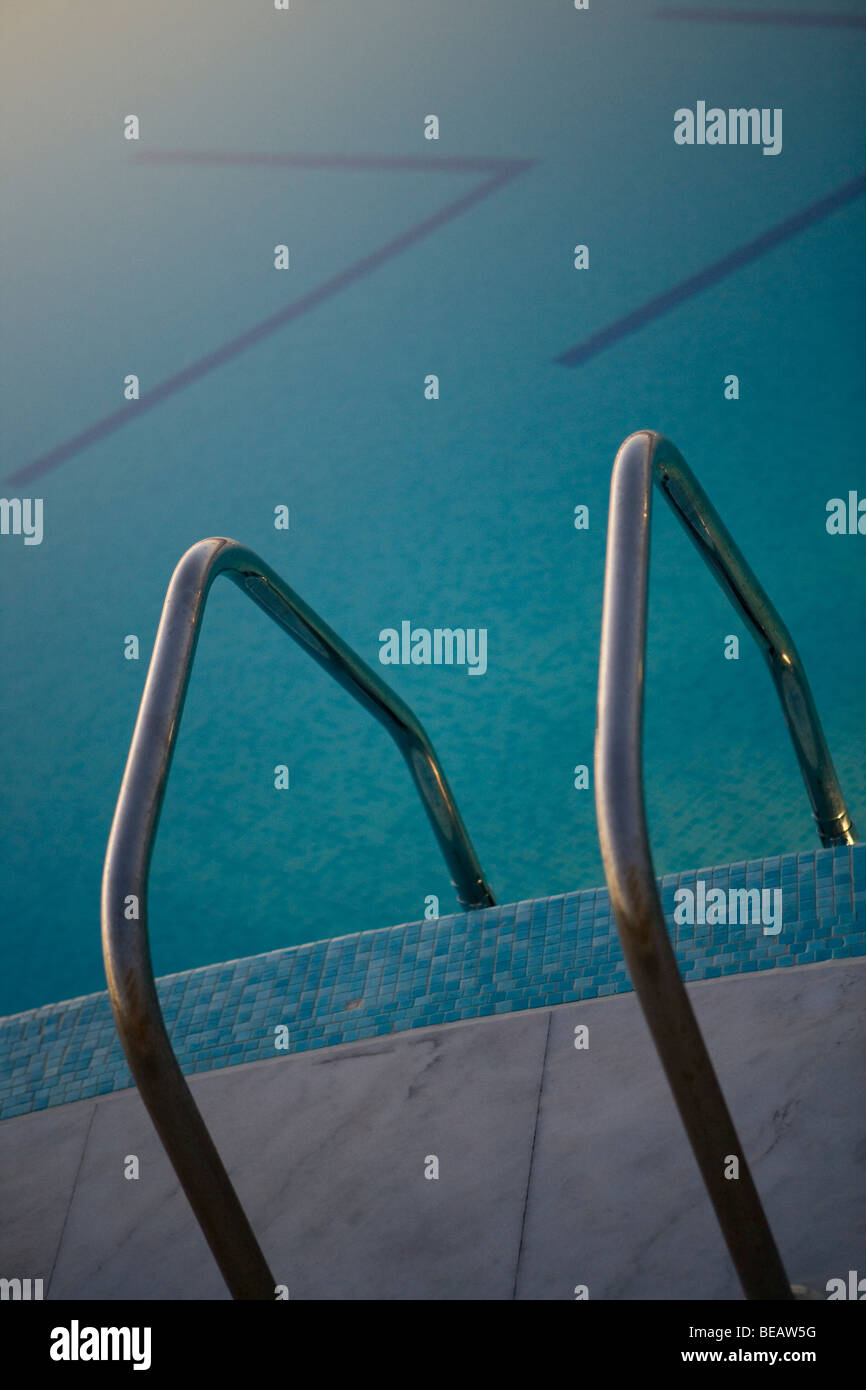 Swimming pool ladder. Stock Photo