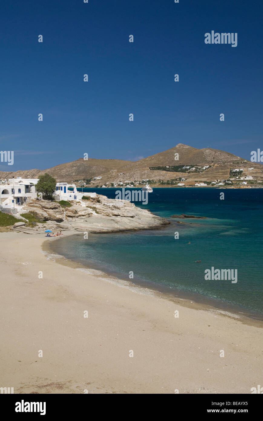 Piperi Beach near Naoussa, Paros Island, Greece Stock Photo