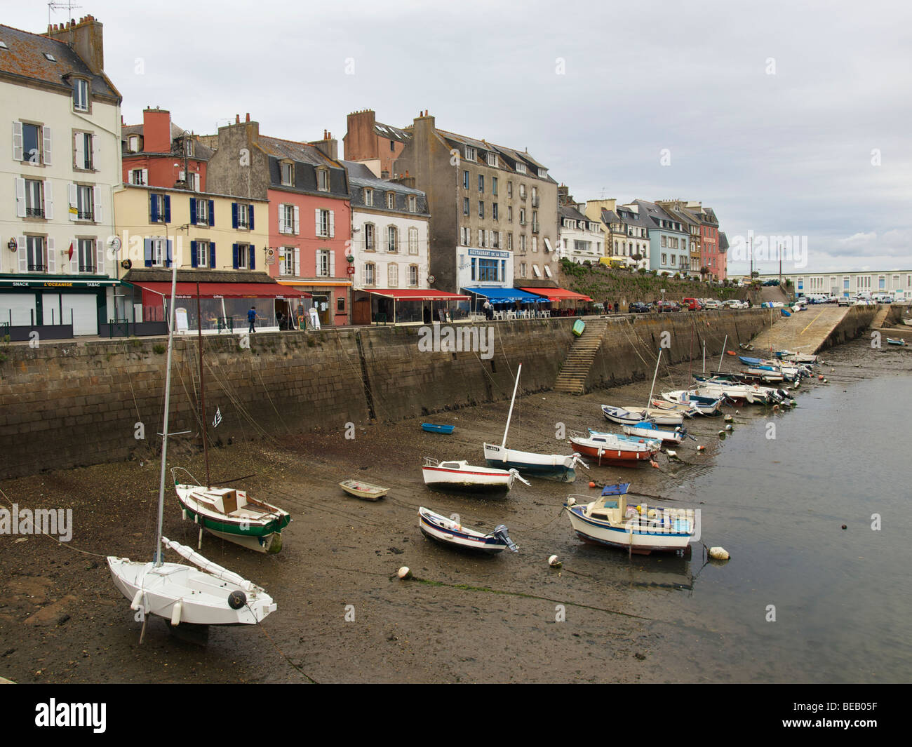 Douarnenez is a quiet fishing town in Finistere the tip of Brittany, France Stock Photo