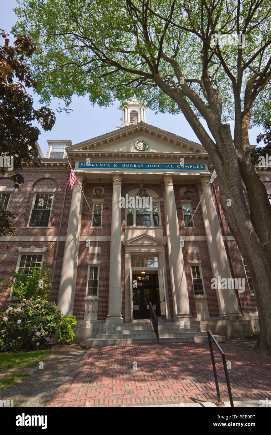 Florence K Murray Judicial Complex, home of the Newport County Courthouse, on Washington Square in Newport, Rhode Island, U.S.A Stock Photo