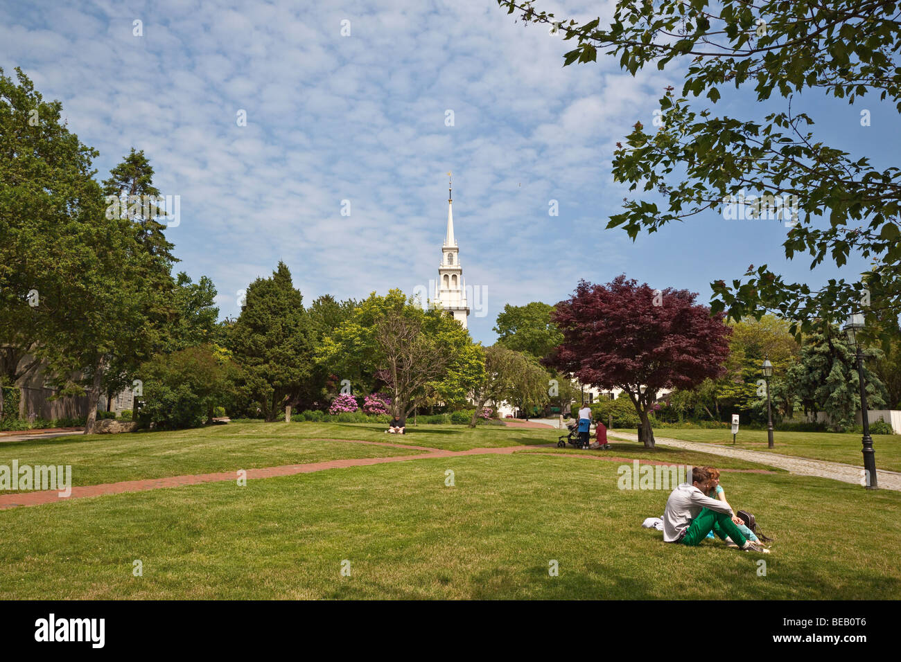 Queen Anne Square and Trinity Church (1726), the oldest Episcopal