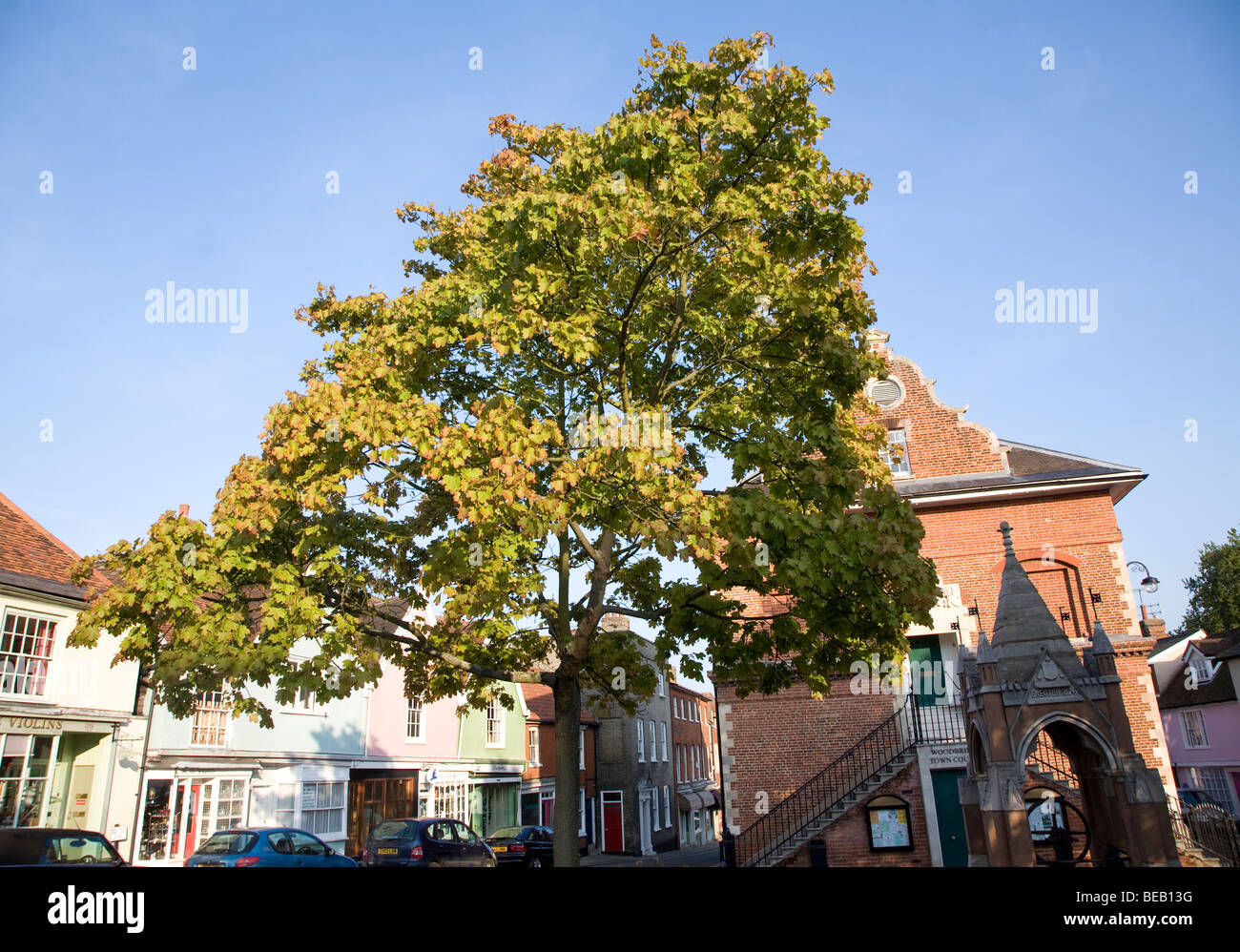 Market Hill, Woodbridge, Suffolk, England Stock Photo Alamy