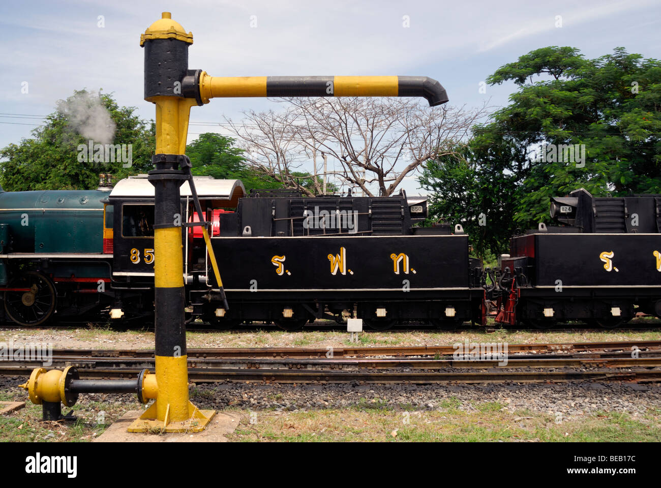 Water pump for steam trains Stock Photo Alamy