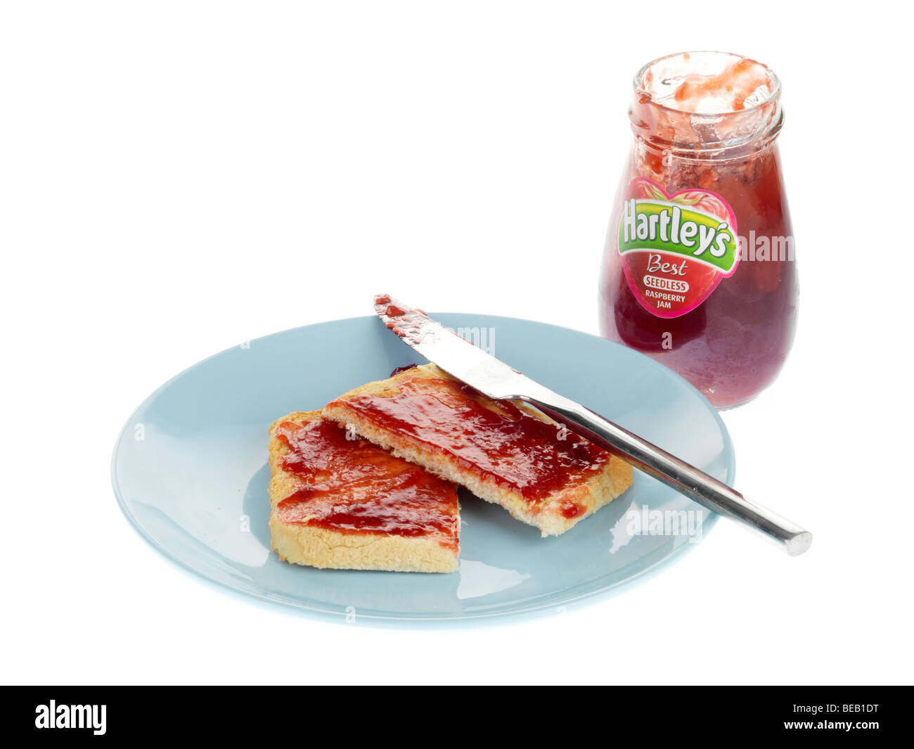 Strawberry Jam on Toast Stock Photo - Alamy