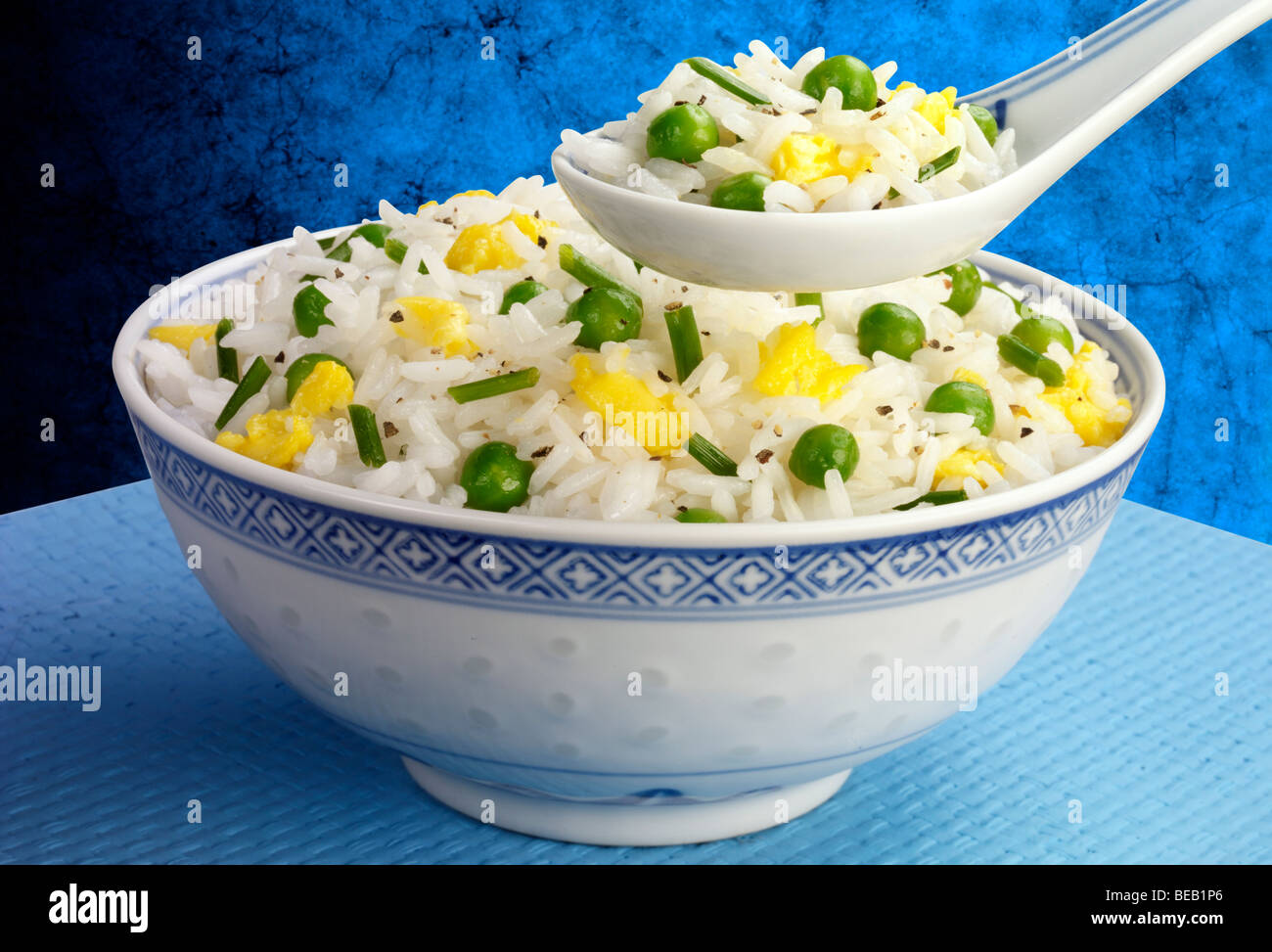 EGG FRIED RICE WITH PEAS Stock Photo Alamy