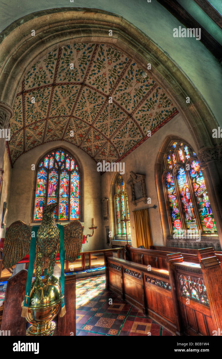 Church interior Great Somerford Wiltshire Stock Photo