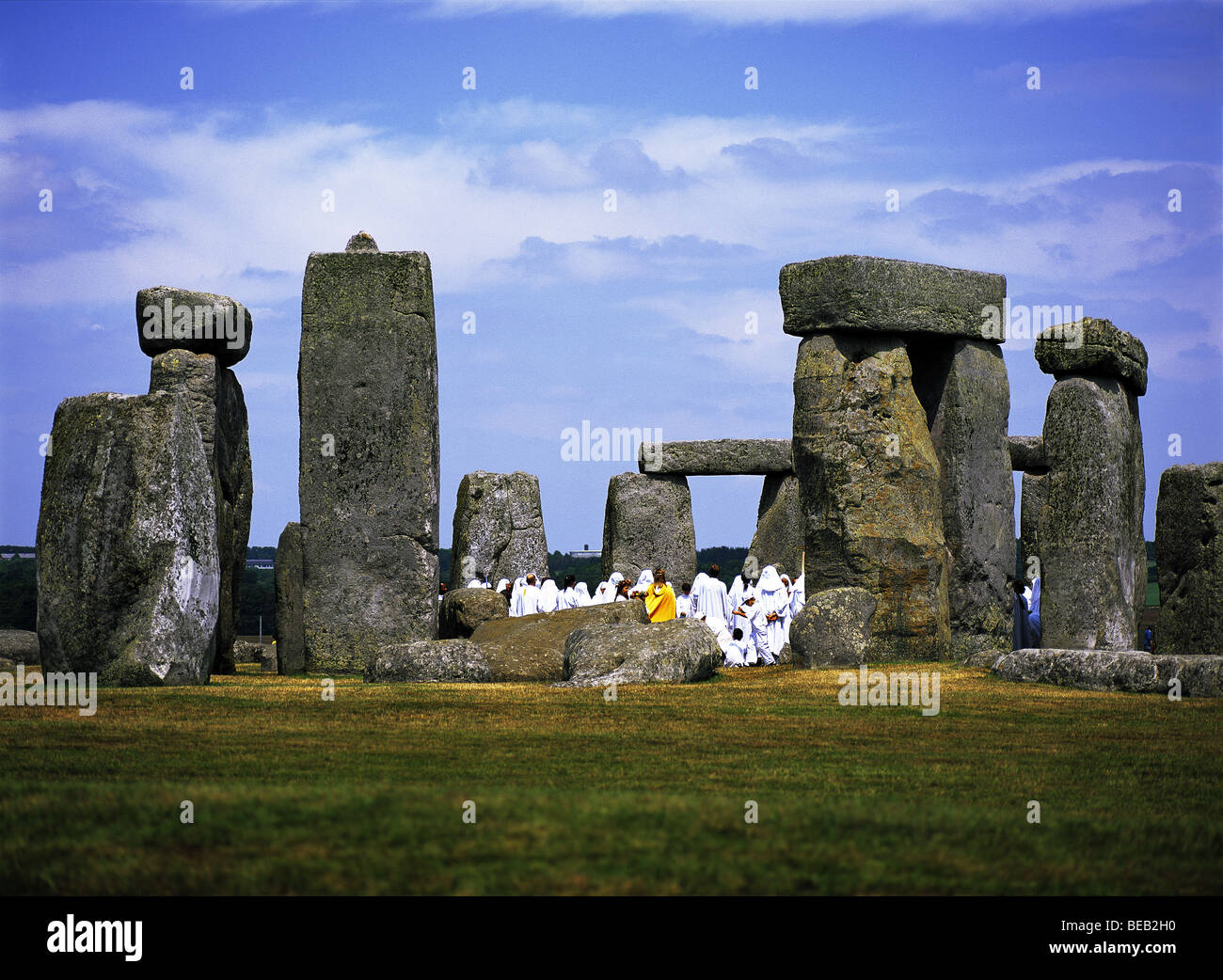 Stonehenge summer solstice ceremony Wiltshire England UK Stock Photo