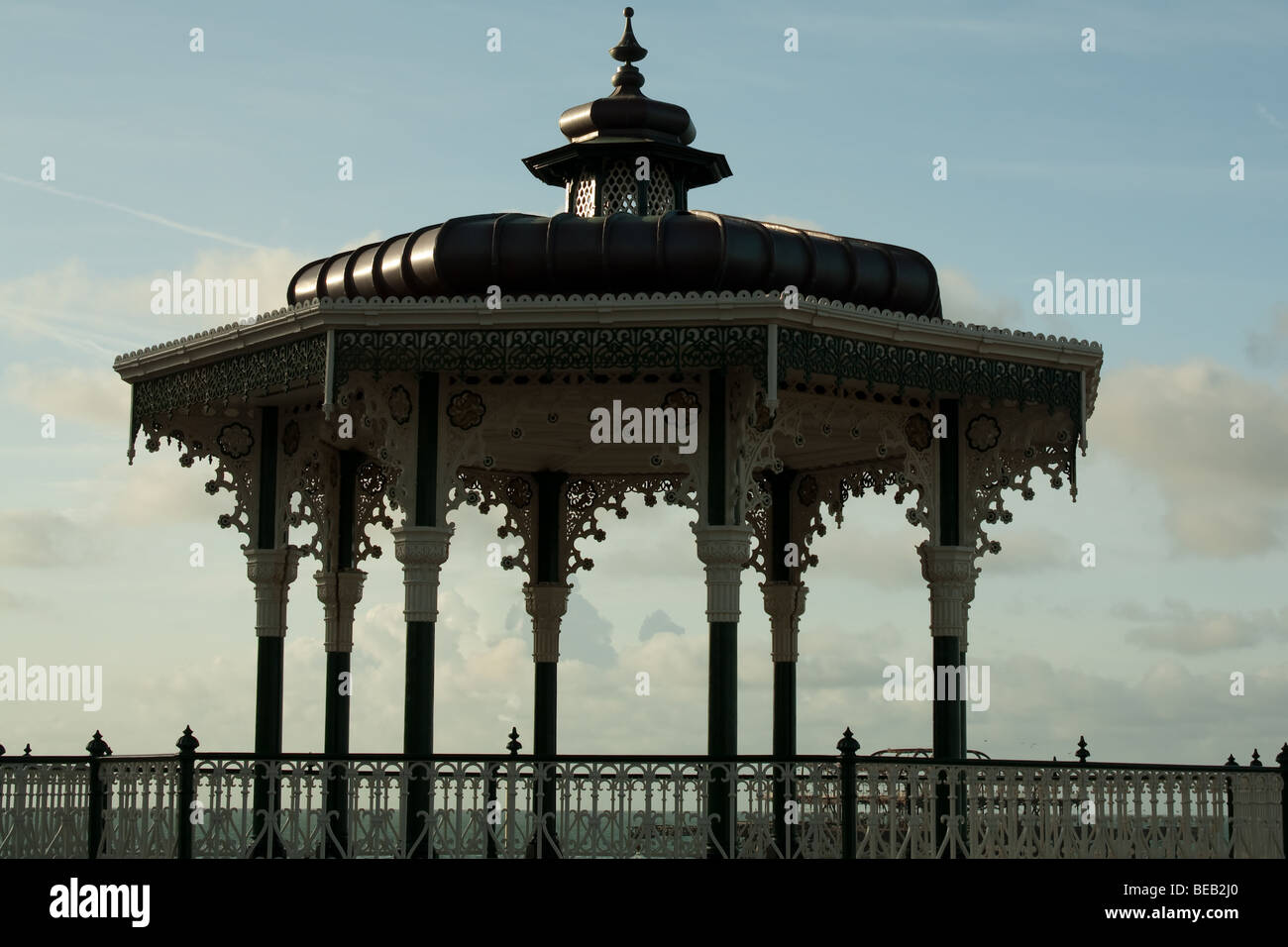 Victorian bandstand at Brighton sea front Stock Photo
