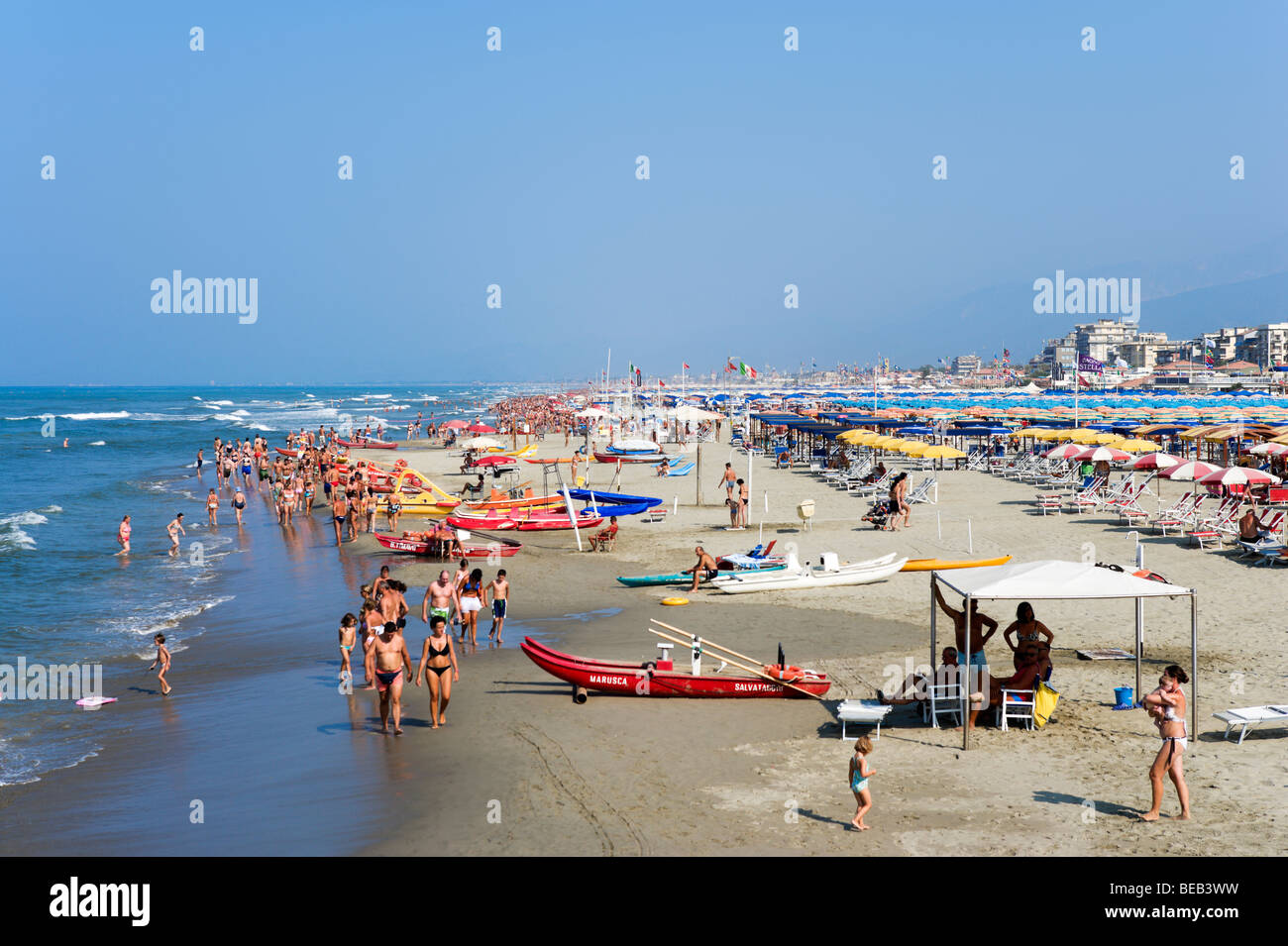 Beach At Lido Di Camaiore Tuscan Riviera Tuscany Italy Stock Photo Beach At Lido Di Camaiore Tuscan Riviera Tuscany Italy Stock Photo