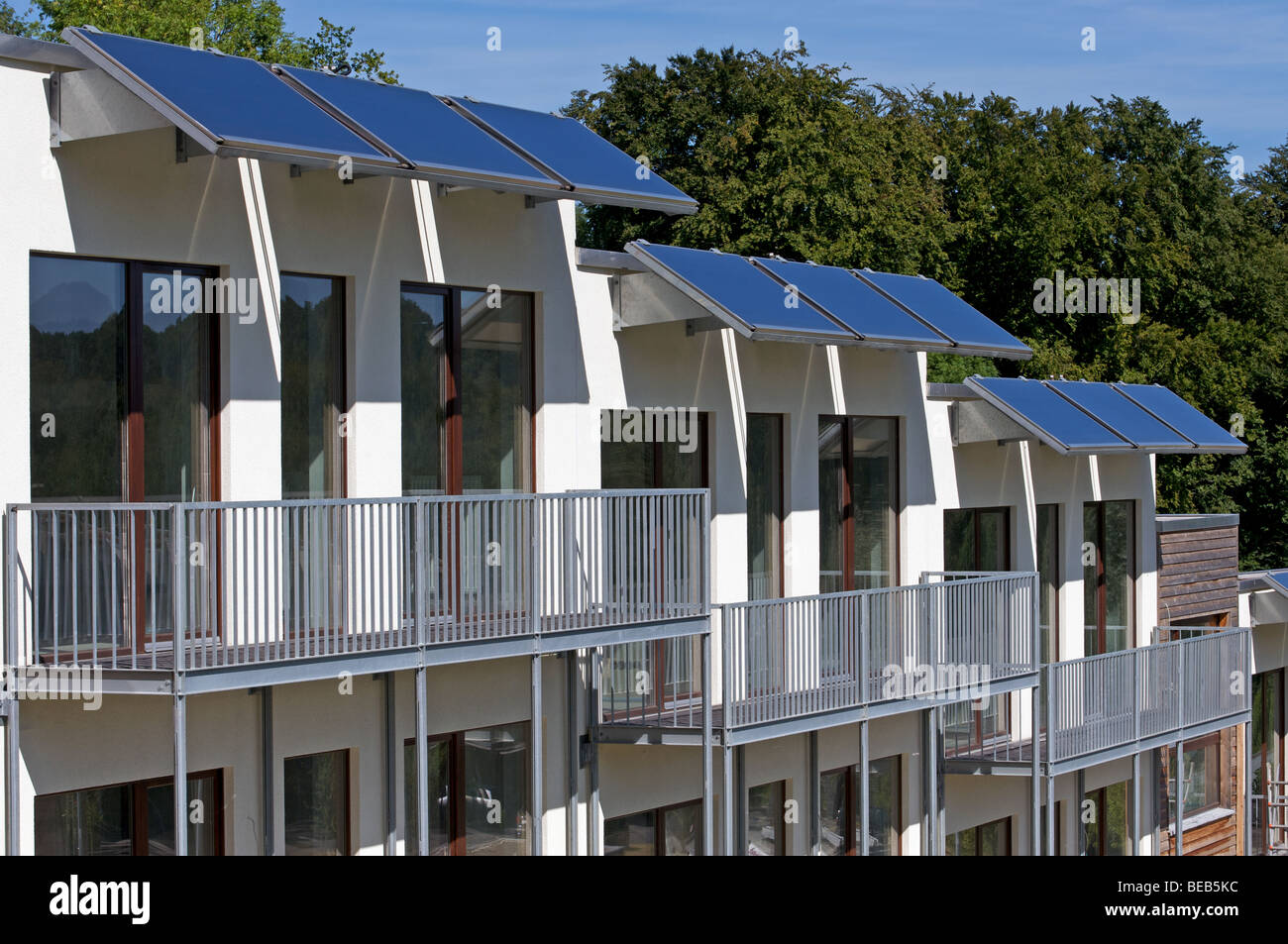 Energy efficient apartments with integrated solar energy panels ...