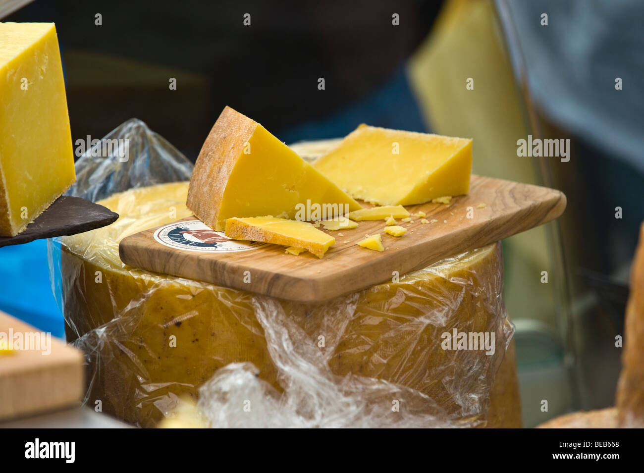 Cheesemakers display their products at the annual Great British Cheese