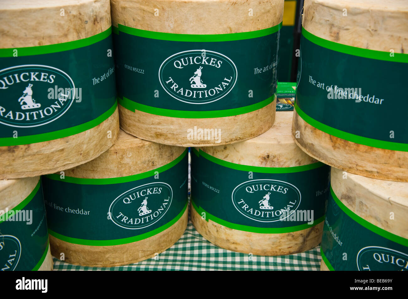 Quickes traditional cheddar cheesemakers display their products at The