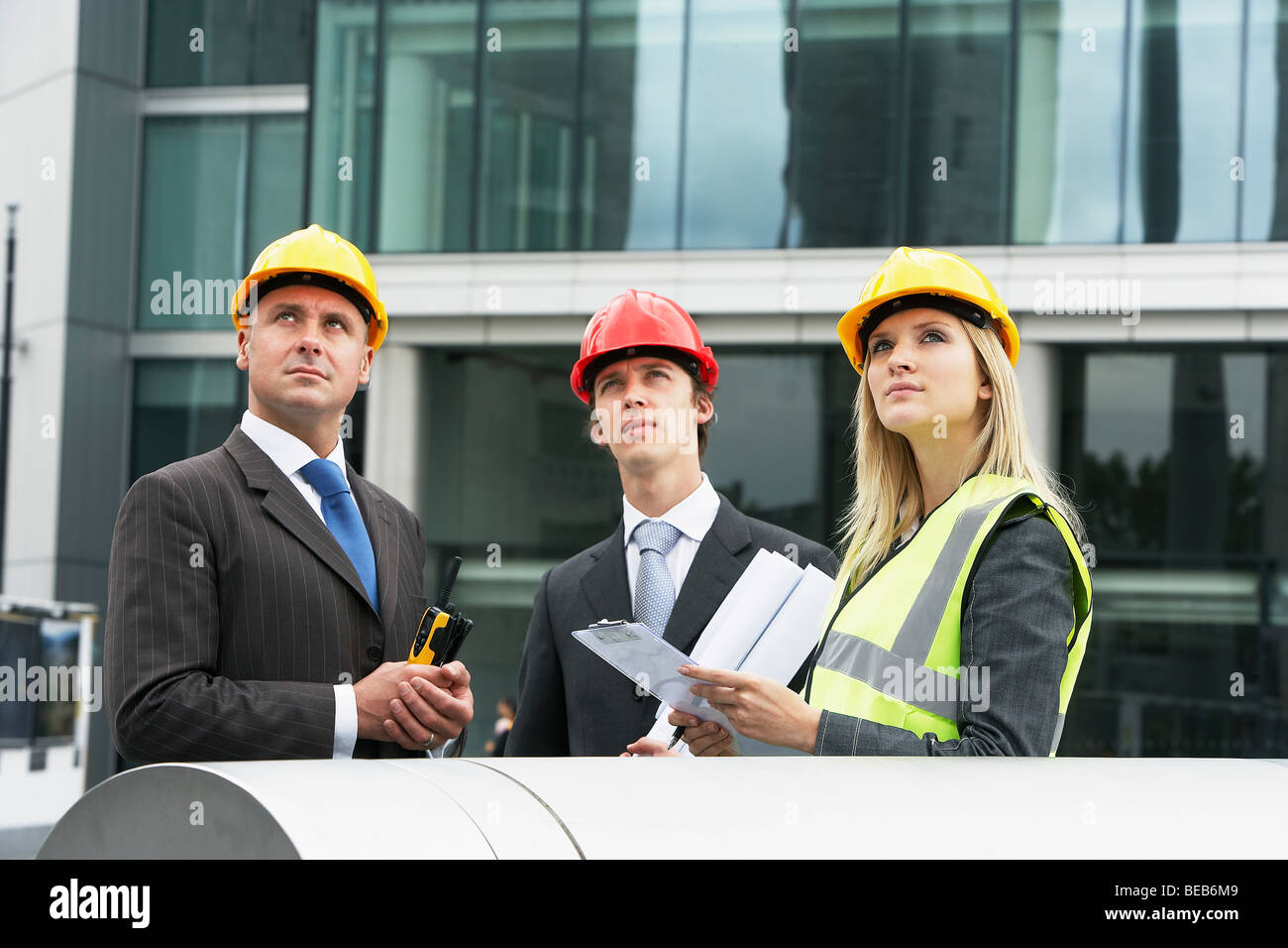 Construction managers inspecting a construction site Stock Photo Alamy