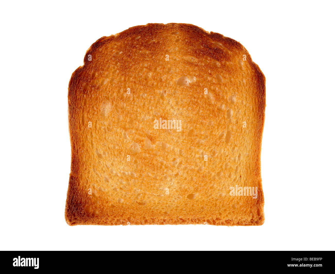 White bread toast on white background. Stock Photo