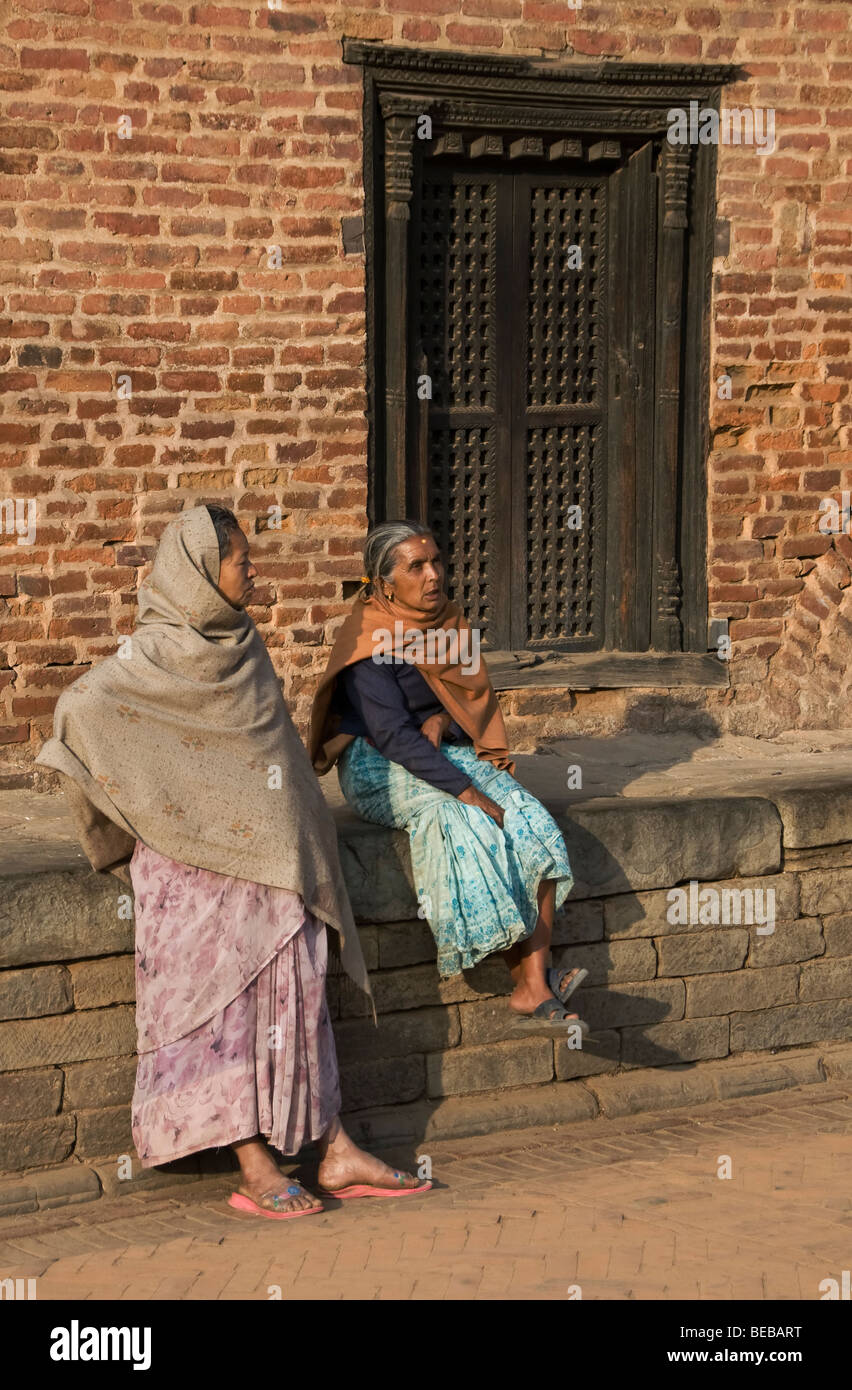 Locals, Bhaktapur, Nepal Stock Photo