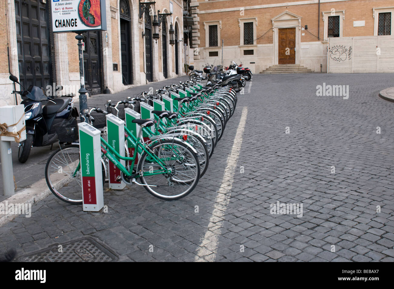 Atac Roma Bikesharing system Stock Photo - Alamy