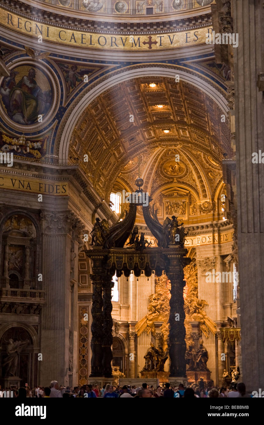 Bernini`s baldacchino at St Peter`s basilica Rome Italy Stock Photo - Alamy