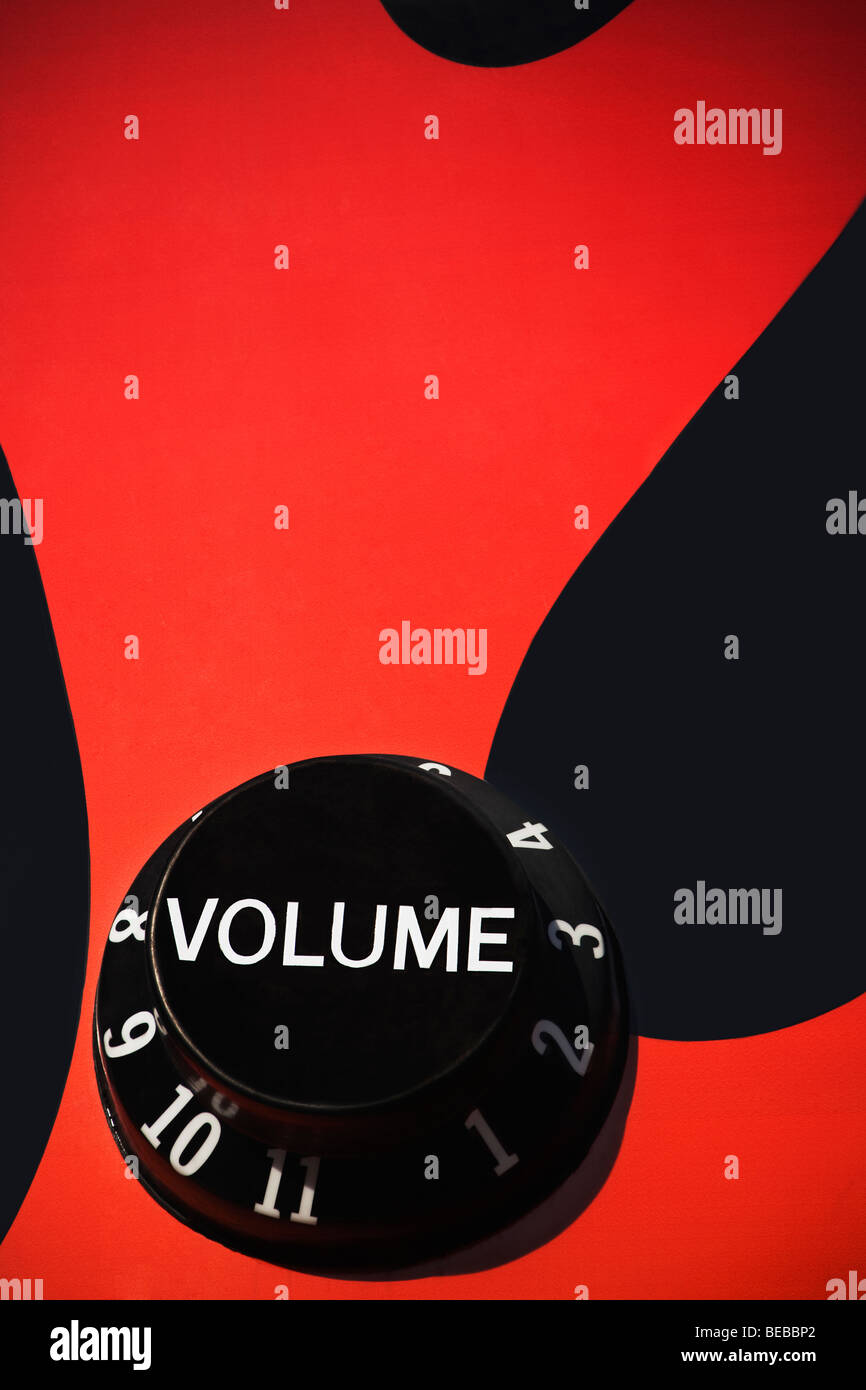 Volume control knob of an electric guitar Stock Photo