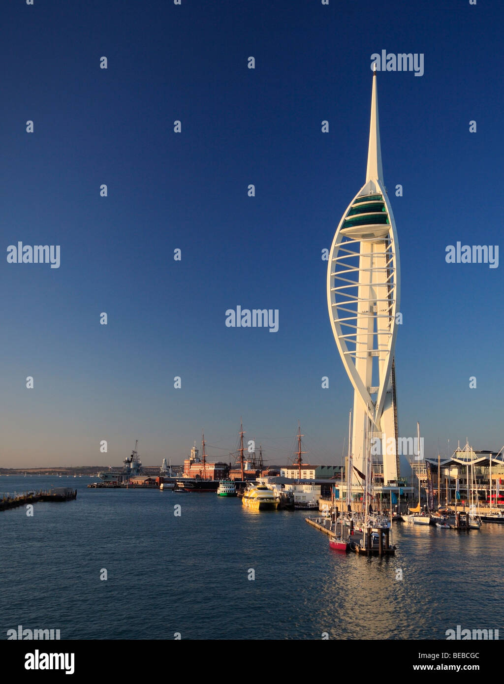 Spinnaker tower, Gunwharf Quays, Portsmouth Harbour. Stock Photo