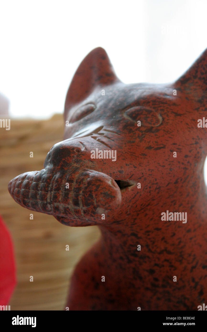 Ceramic dogs. Handwork from the western of Mexico. Stock Photo