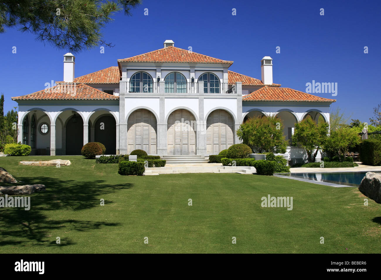 A modern and luxurious residence - Lifestyle concept Stock Photo