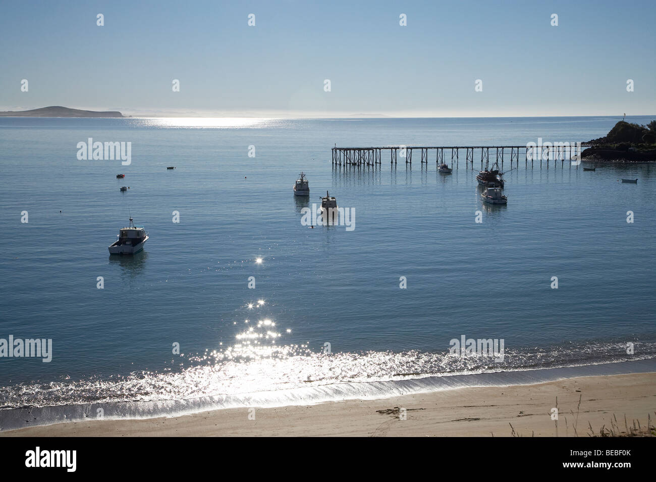 Fishing Boats and Derelict Jetty, Moeraki Fishing Village, North Otago