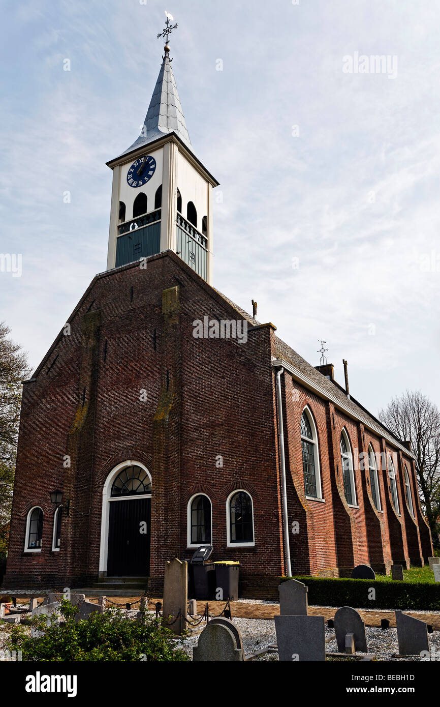 Village church in the old whaling village Jisp, Wormerland, province of North Holland, Netherlands, Europe Stock Photo