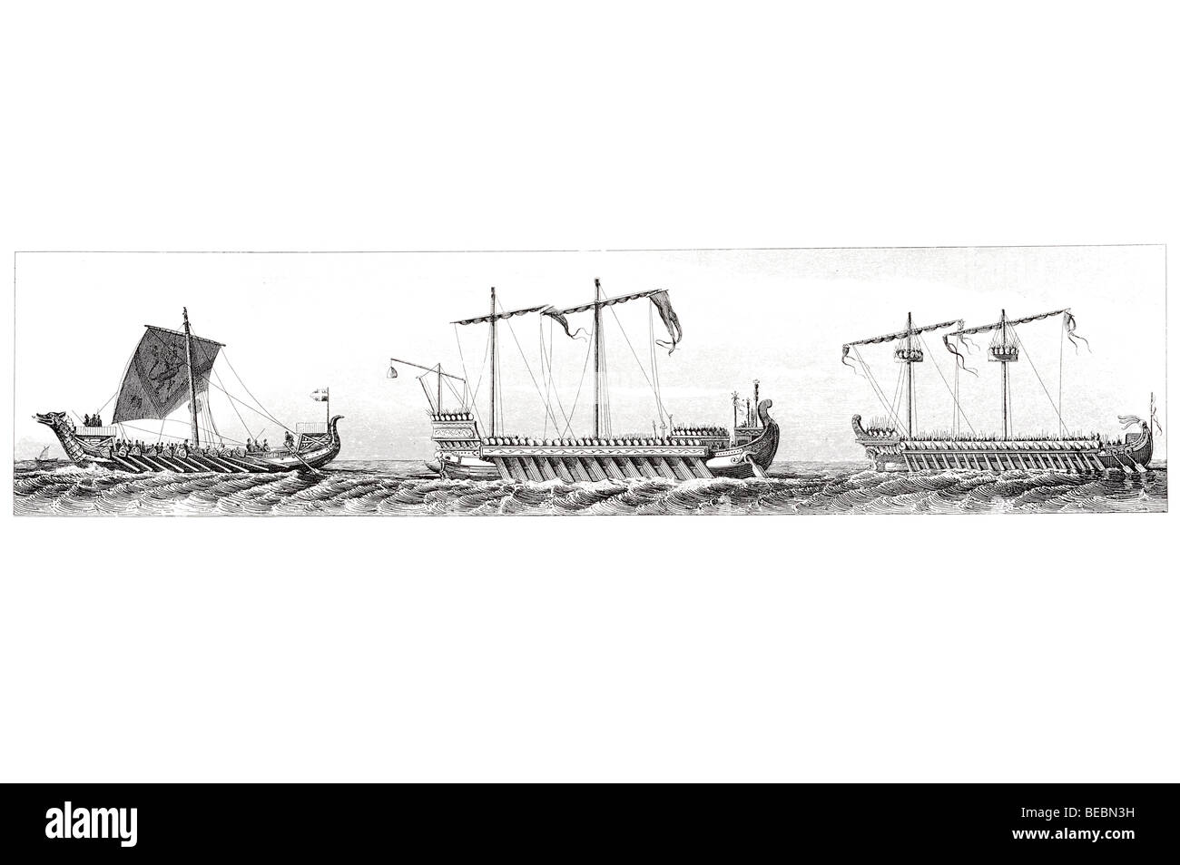 roman vessels of war norman vessel of war Stock Photo