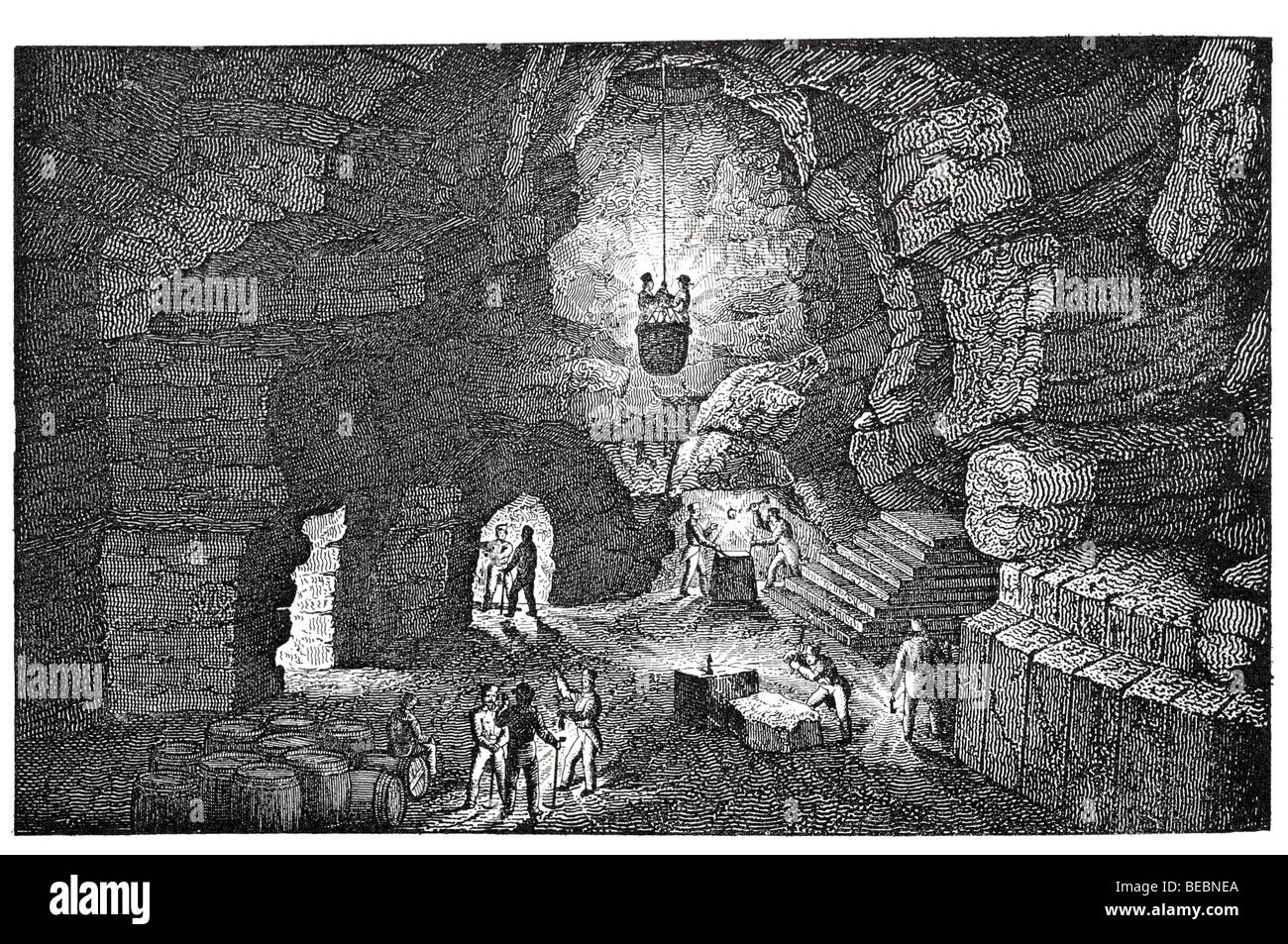 interior view of the salt mines of wieliczka Stock Photo