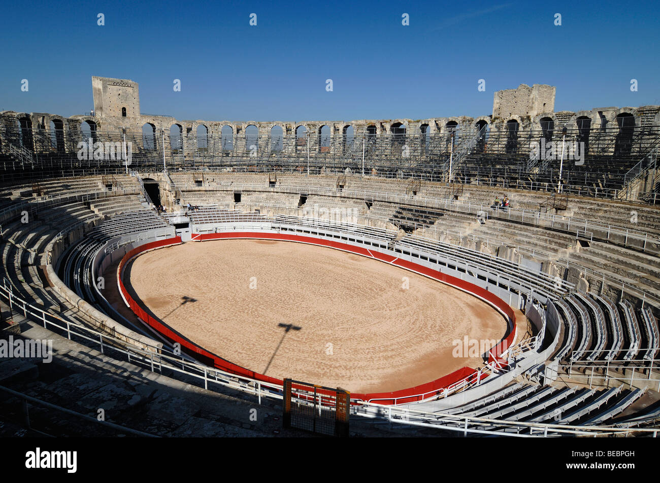 Roman Amphitheatre Arenes or Arena Arles Provence France Stock Photo
