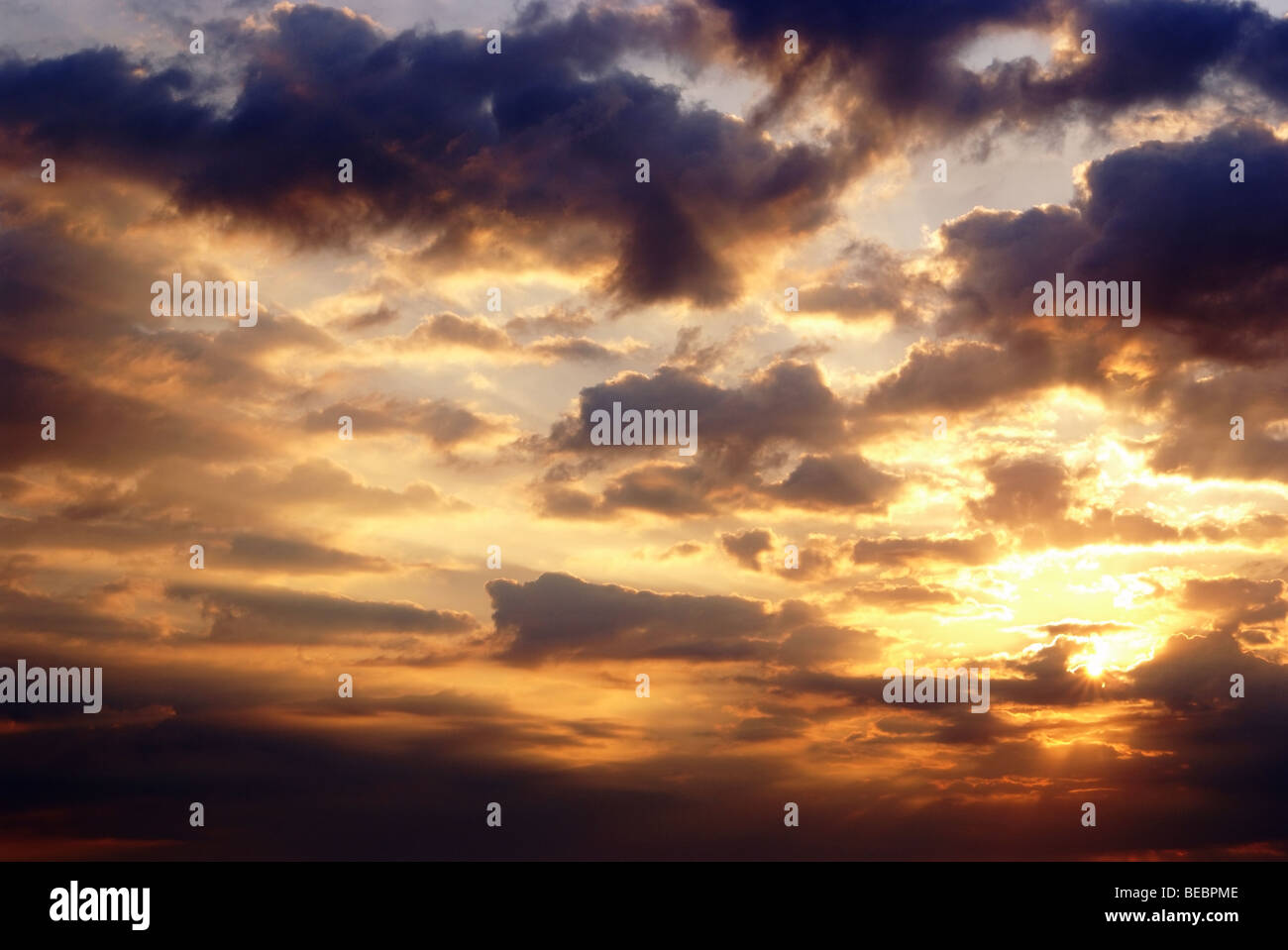Sunset and clouds Stock Photo - Alamy