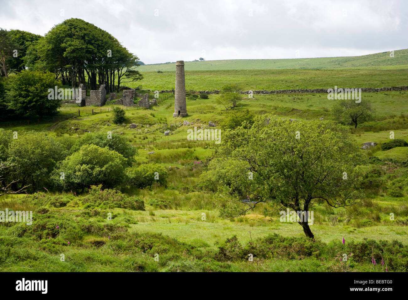 industrial heritage ruins at Powder Mills near Postbridge, Dartmoor