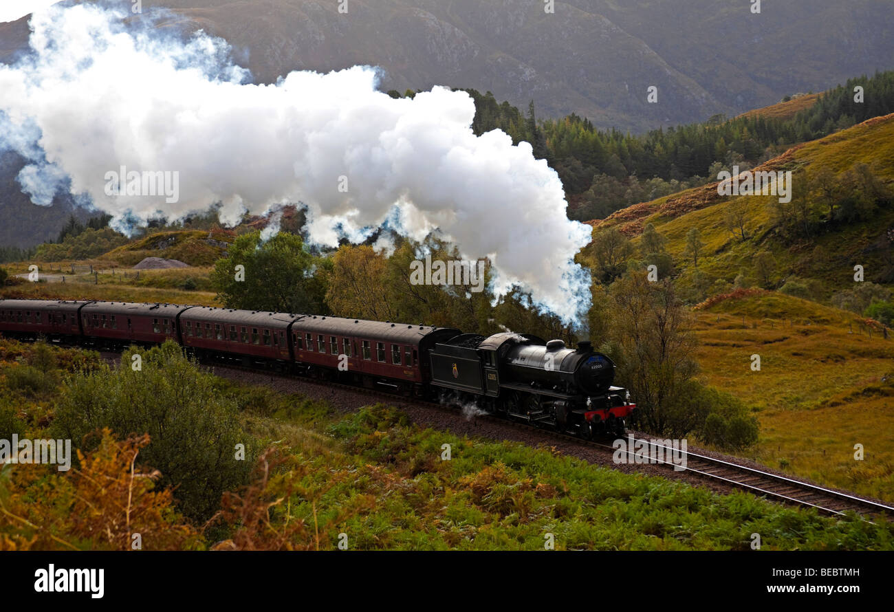 Jacobite Steam Train, Lochaber, Scotland, UK, Europe Stock Photo