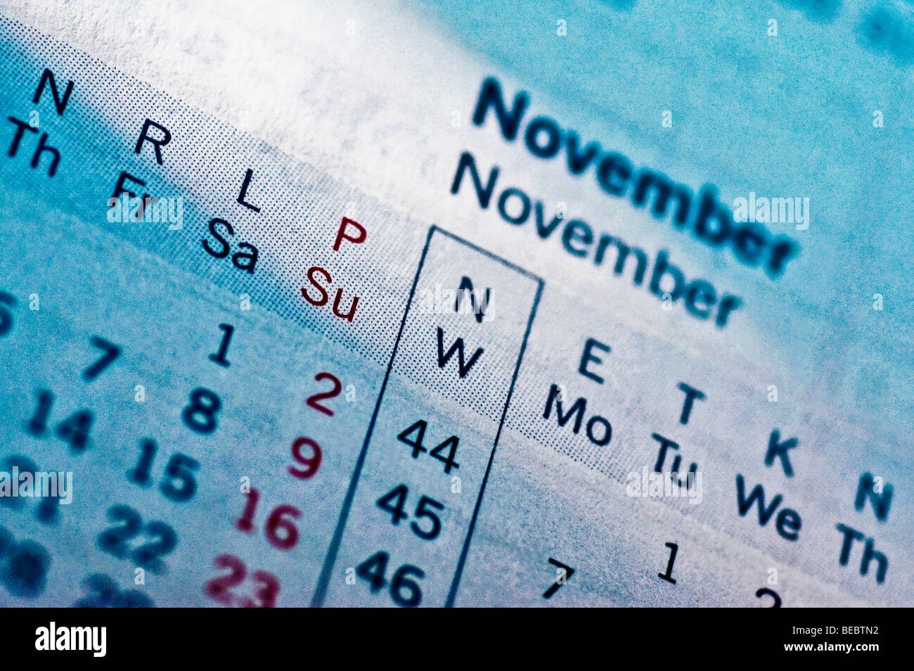 Close-up of a calendar Stock Photo