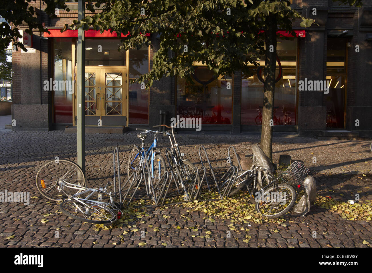 Bicycles in Helsinki Stock Photo