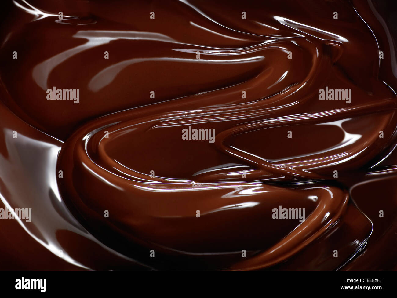 Melted chocolate Stock Photo