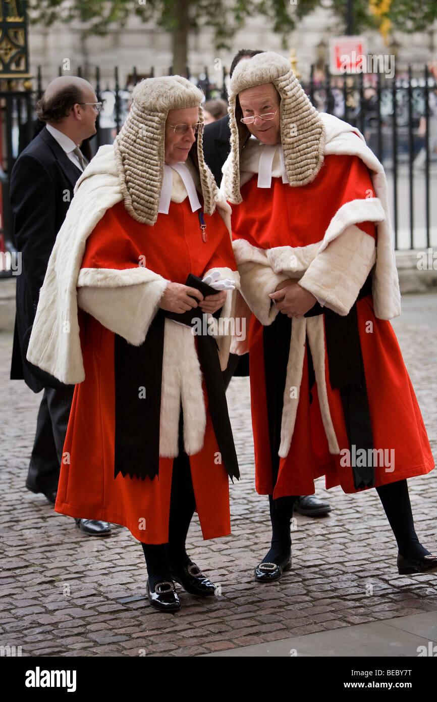 Judges Procession service at Westminster Abbey in London High Court Judges Stock Photo
