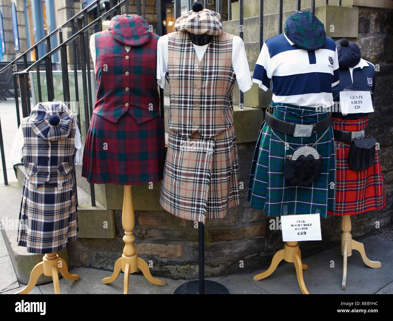 Tartan Shop Edinburgh Scotland UK Stock Photo Alamy