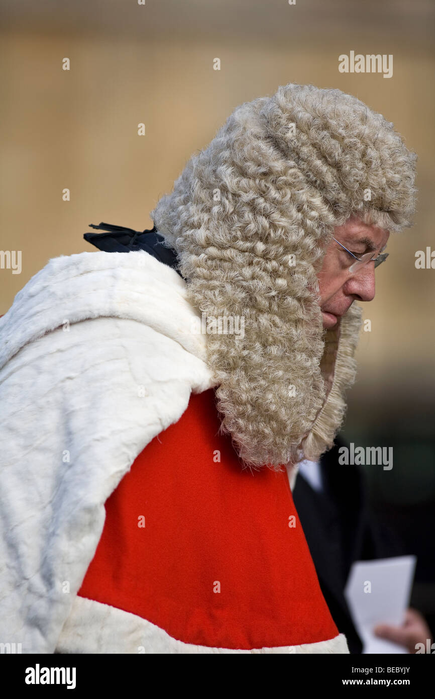 Judges Procession service at Westminster Abbey in London High Court Judge Stock Photo