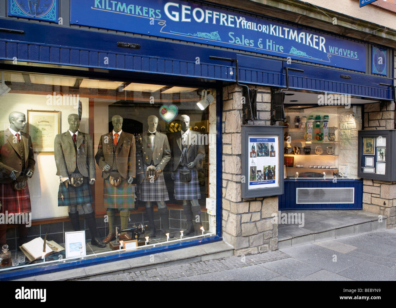 Edinburgh kilt shop hires stock photography and images Alamy